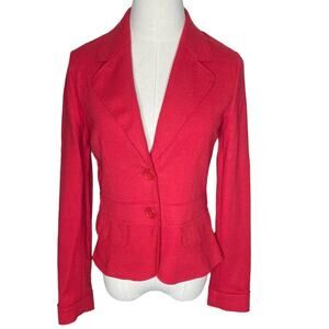 Escada Sport Vintage Size 36(Small-6) Red Wool Blazer Authentic Designer Luxury